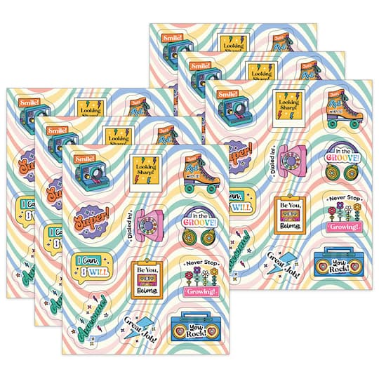 Carson Dellosa Educationยฎ Happy Ever Elementary Retro Remix Motivators Stickers, 6 Packs of 72 | Michaelsยฎ